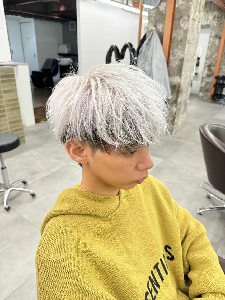 カラー メンズ メンズブリーチ ブリーチ カット ヘアカラー 並木 政太郎のヘアスタイル