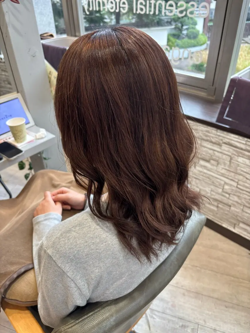 ミディアム ミディアムパーマ ヘアカラー 【モデル様募集中】 渡邊 マサキのヘアスタイル