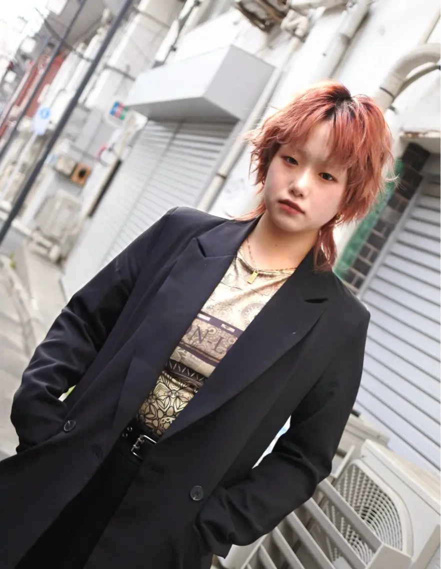 ショート カラー メンズ ヘアカラー 川又 心那のヘアスタイル