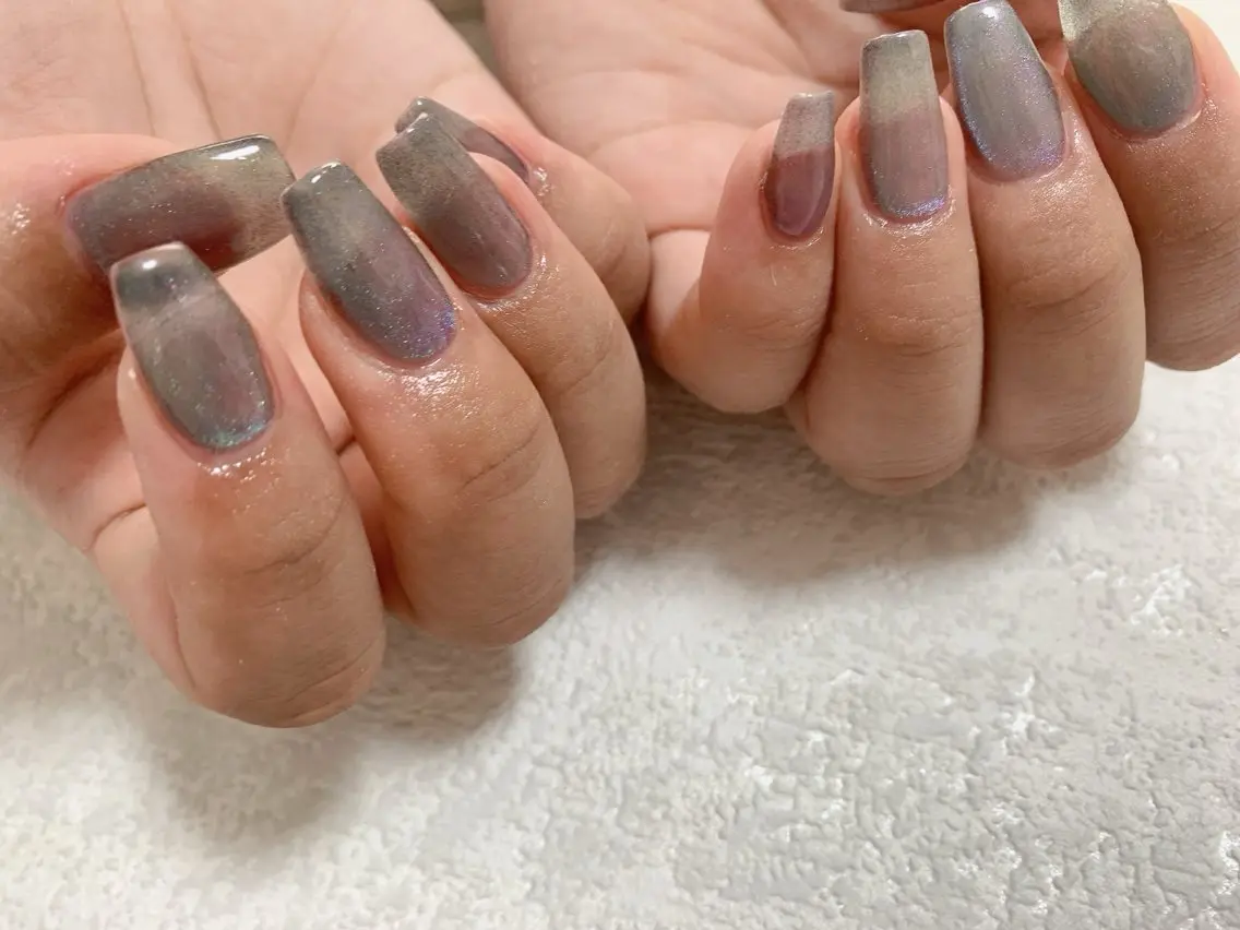 ネイル ジェルネイル キラキラネイル 韓国ネイル マグネットネイル メンズネイル kiki nail たまプラーザのネイルデザイン
