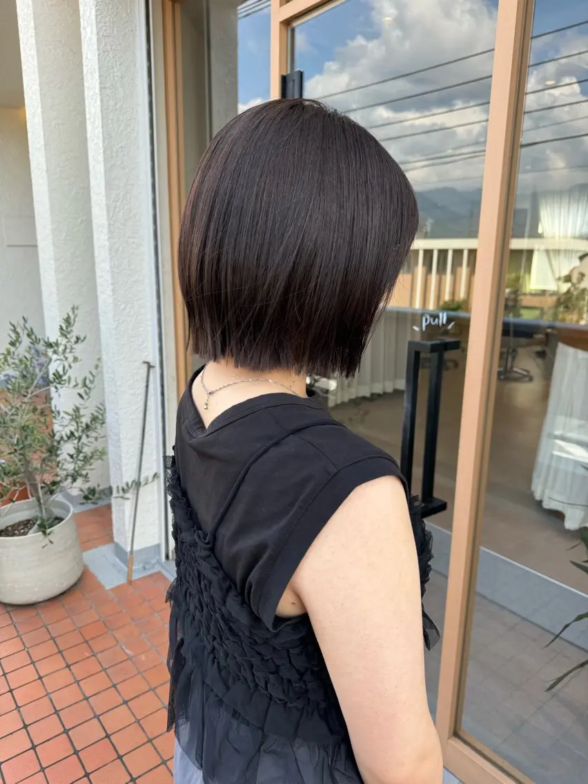 ショート カラー カット ヘアカラー トリートメント メンズパーマ/ ボブパーマ/タクミのヘアスタイル