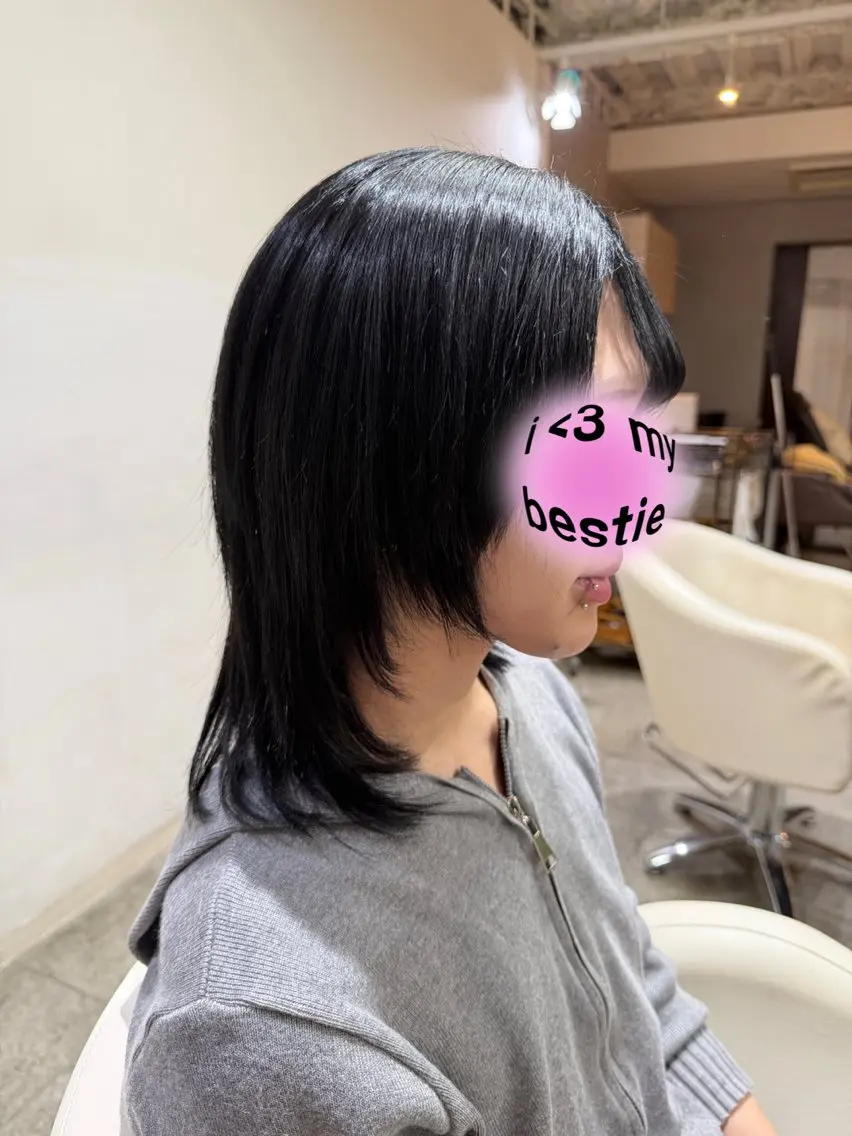 カラー メンズ メンズウルフカット ウルフカット ヘアカラー エクステ makoto 池袋 カット 縮毛矯正のヘアスタイル