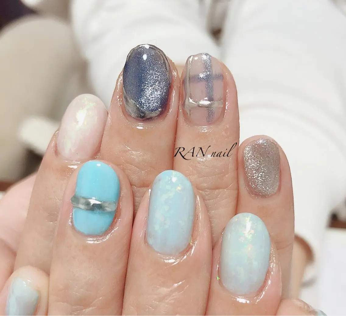 ネイル フットネイル ミラーネイル オフィスネイル 春ネイル 冬ネイル ハンドネイル フットネイル RAN nailのネイルデザイン
