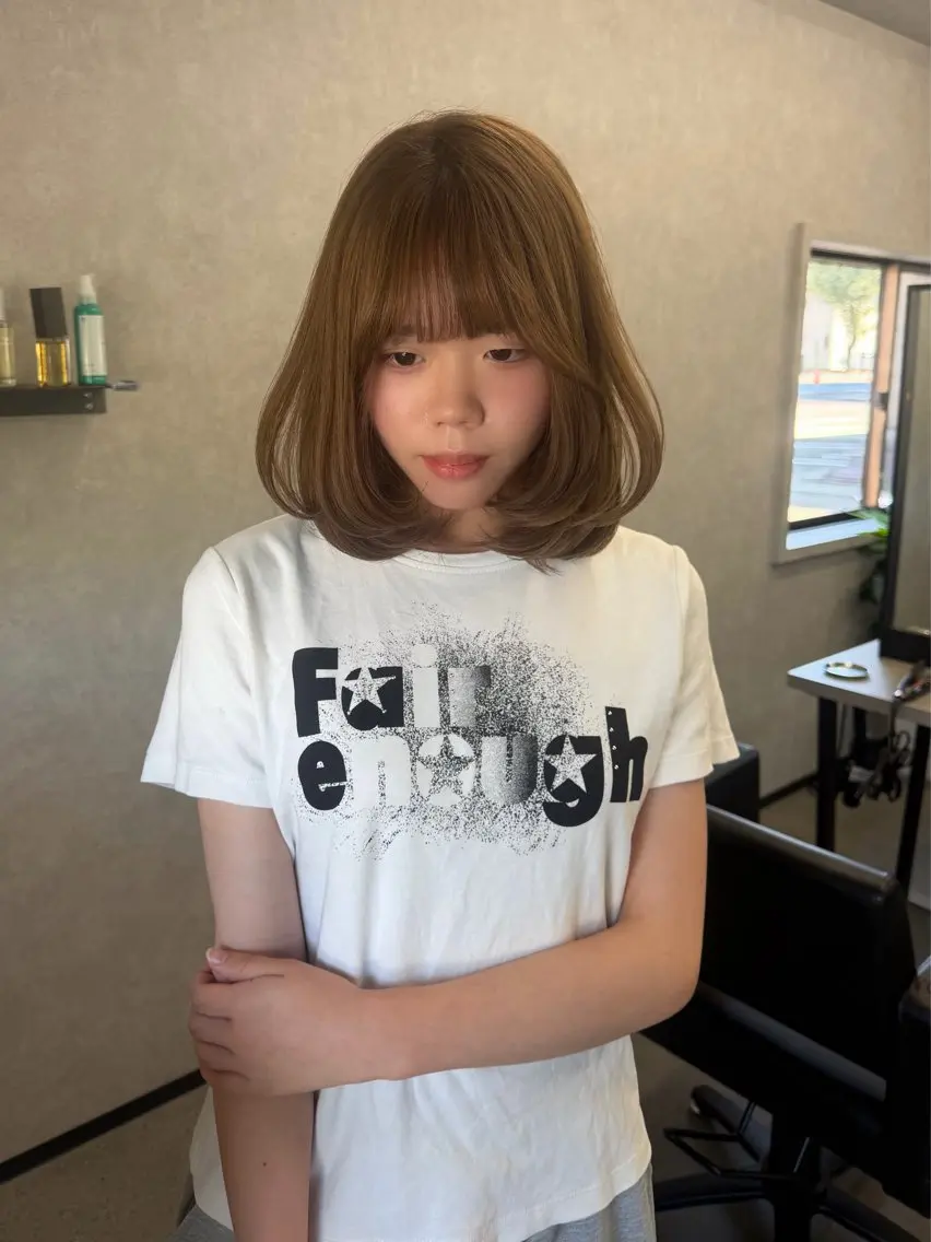 ミディアム カラー ボブ ヘアカラー アヤカ （AYAKA）のヘアスタイル