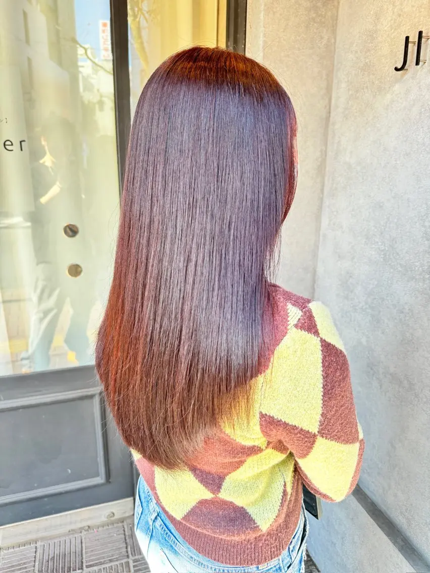 ロング カラー deseo 透明色艶カラーツバサのヘアスタイル