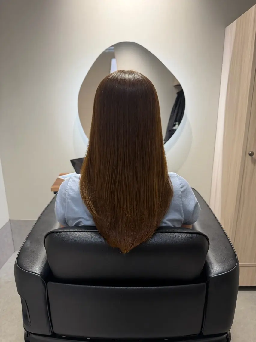 ロング トリートメント カット ヘアカラー 縮毛矯正 トリートメント 博多美容室NAVY 橋本心縮毛矯正のヘアスタイル
