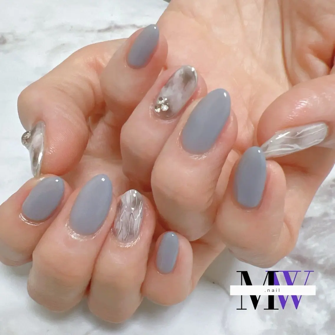 ネイル ニュアンスネイル ハンドネイル MW .nailのネイルデザイン