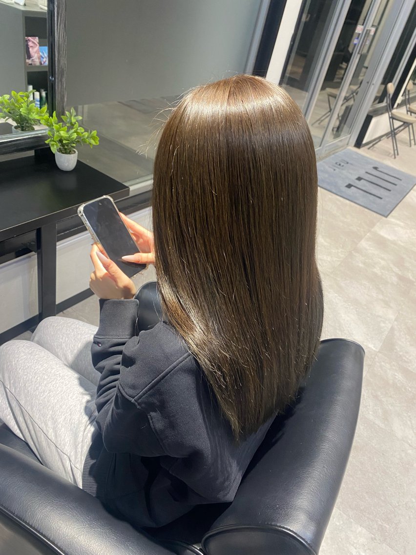 セミロング 髪質改善 トリートメント カット ヘアカラー トリートメント 長谷部 里美のヘアスタイル