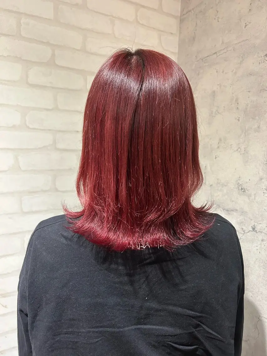 ミディアム カラー ウルフカット カット ヘアカラー トリートメント パーソナルカラー 診断🍀マリンのヘアスタイル