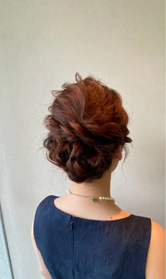 ヘアアレンジ ヘアセット 酸性ストレート/ブリ ーチなしWカラー河本のヘアスタイル