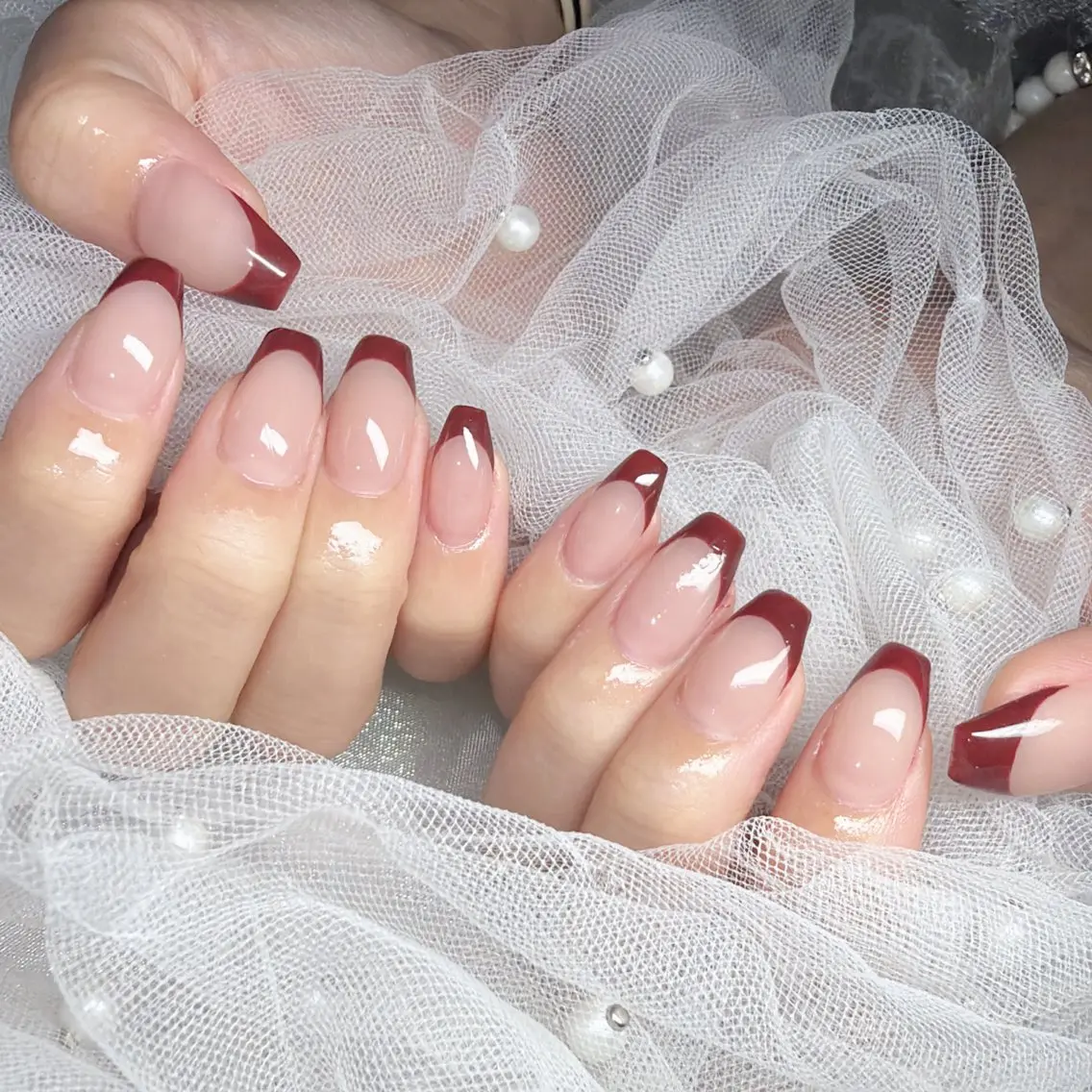 ネイル フレンチネイル ハンドネイル CARAT/ Rinaのネイルデザイン