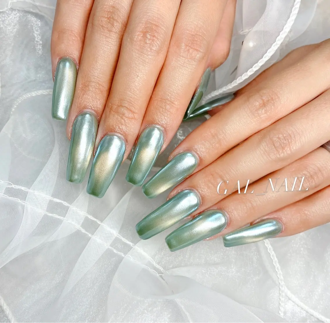 ネイル 長さ出し ロングネイル マグネットネイル ワンカラーネイル スカルプネイル ハンドネイル ハンドケア GAL_NAIL Miraiのネイルデザイン