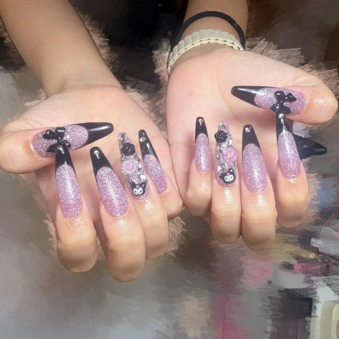 ネイル 長さ出し フレンチネイル 持ち込み U.MI Nail Salonのネイルデザイン