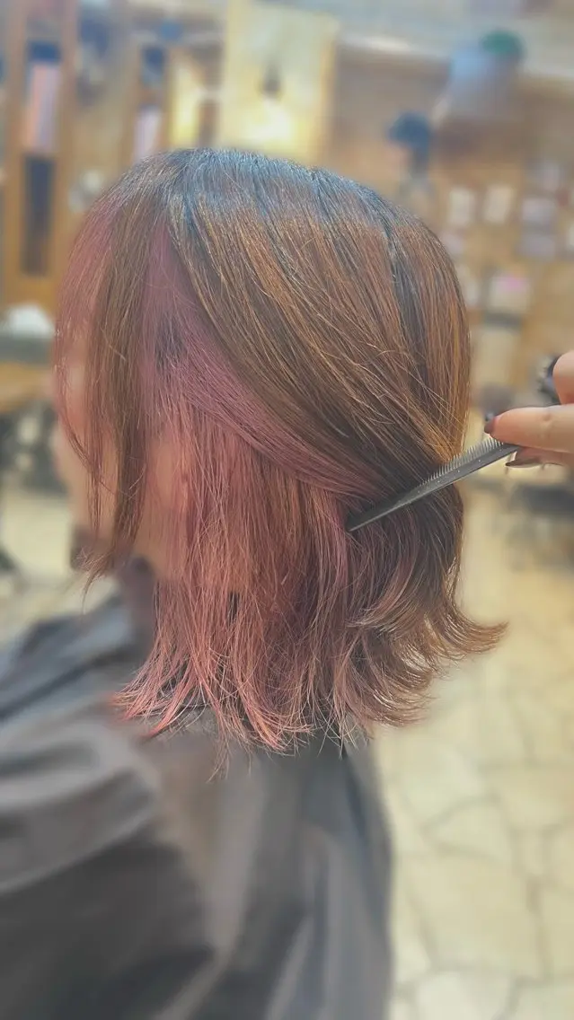 【☆簡単垢抜け☆】インナーカラー(ブリーチ込)+2stepトリートメントの写真