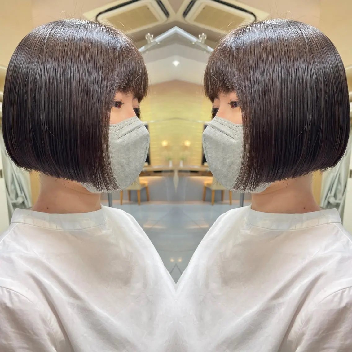 ショート カット トリートメント 髪質改善/縮毛矯正 /レイヤーカット岡部のヘアスタイル