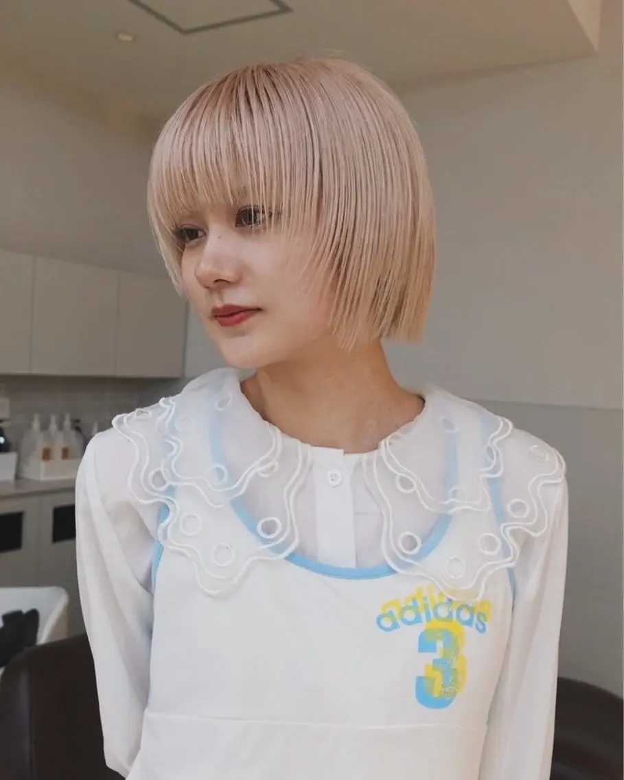 ショート カラー ヘアカラー トリートメント ヘアセット レイヤー専門家 ダブルカラー修のヘアスタイル