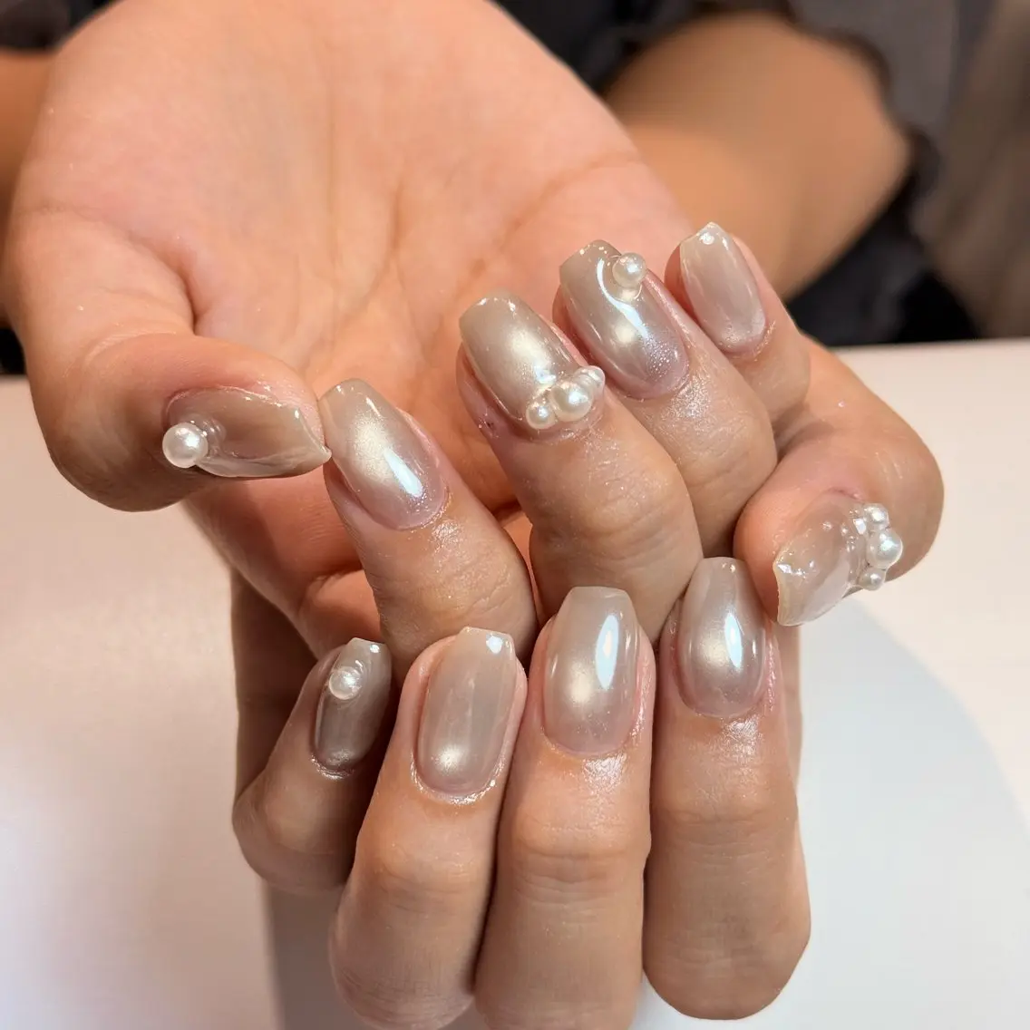 ネイル アートネイル チークネイル フレンチネイル グラデーション キラキラネイル ハンドネイル Risa_ Nailのネイルデザイン
