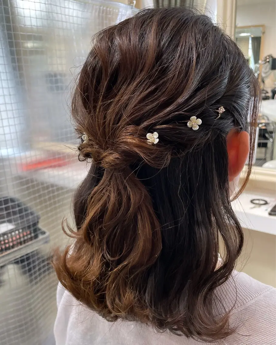 セミロング ヘアアレンジ 豊田 智美のヘアスタイル