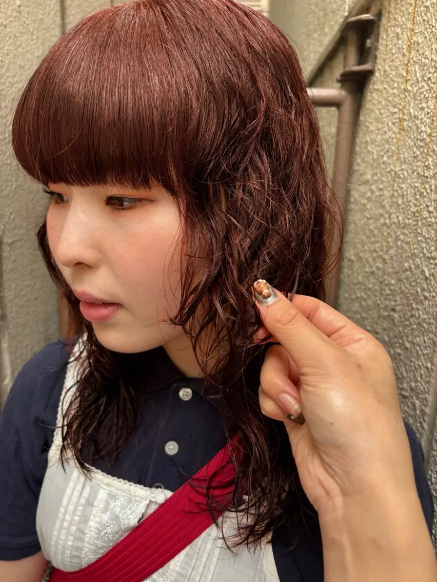 ミディアム カラー パーマ ⭐︎似合わせカラー /レイヤー✩momoのヘアスタイル