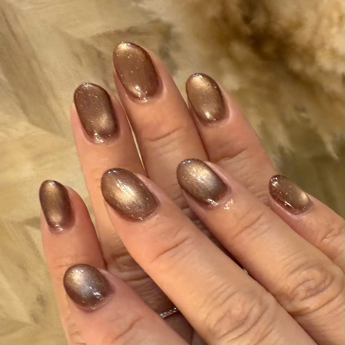 ネイル ブラウン マグネットネイル ハンドネイル filonnail asukaのネイルデザイン