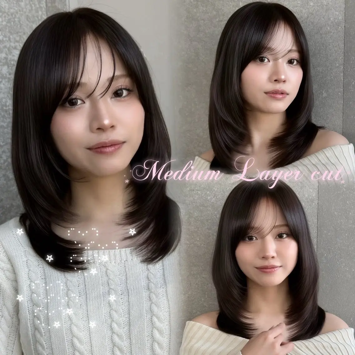 ミディアム カラー レイヤー🐈⬛縮毛 🎀𝐘𝐮𝐫𝐚のヘアスタイル