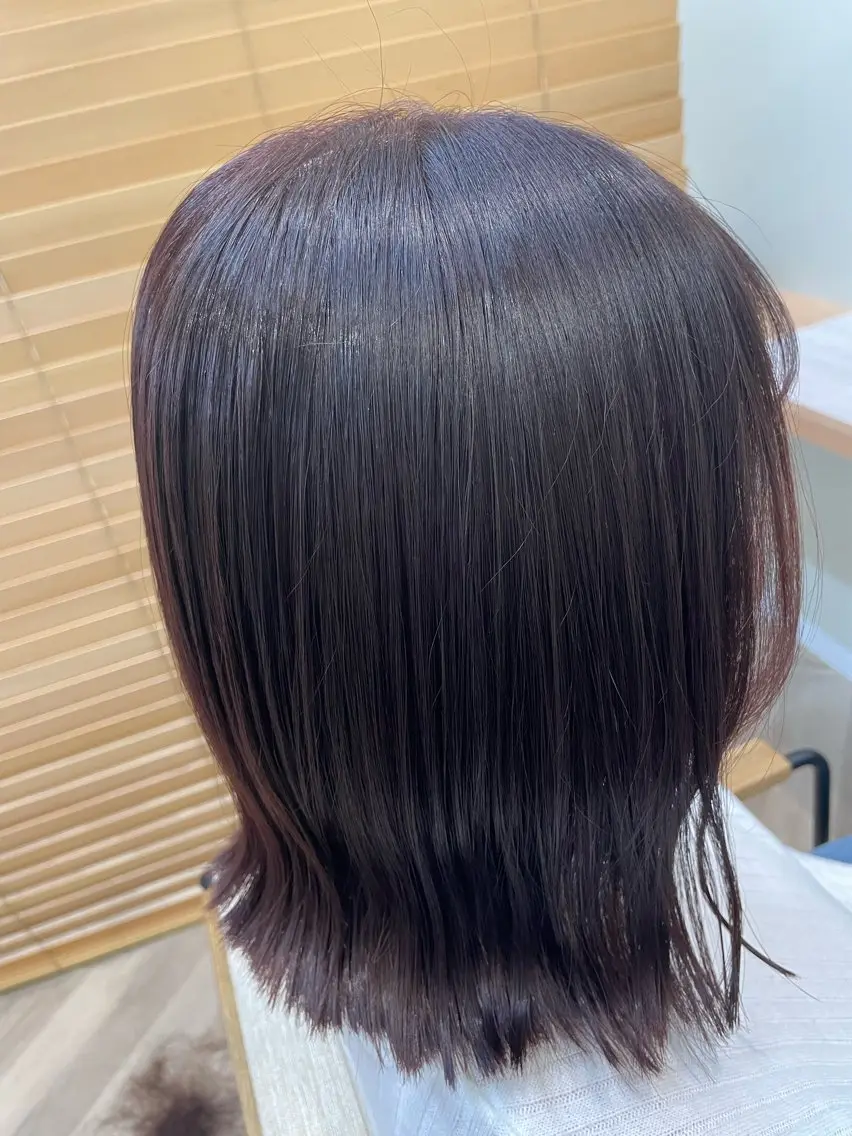 ミディアム カラー カット ヘアカラー トリートメント Hairate坂戸 キシダのヘアスタイル