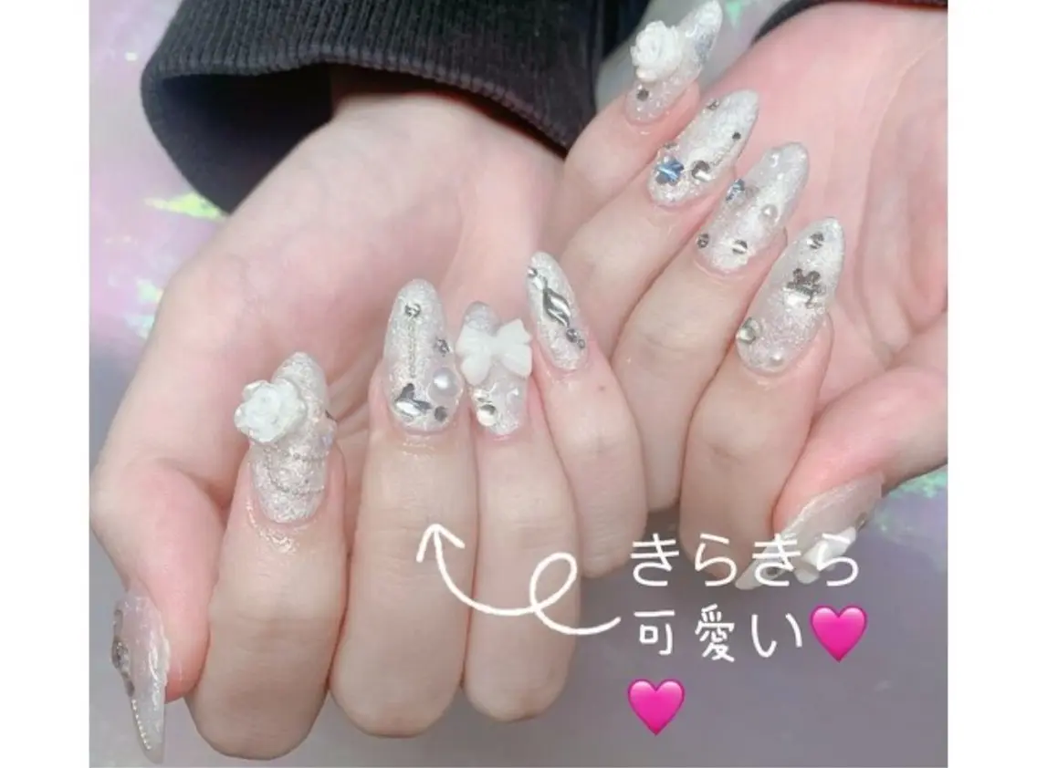 【平日17時まで限定】大人気!♥チップスカルプ長さだし10本+パーツつけ放題🎀180分コース☆フォルム形成込み‼︎の写真