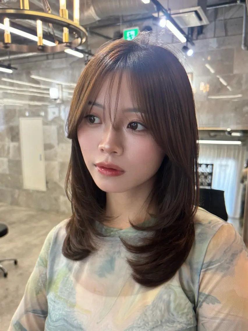 セミロング 似合わせno.1💎 韓国ヘア特化まなかのヘアスタイル