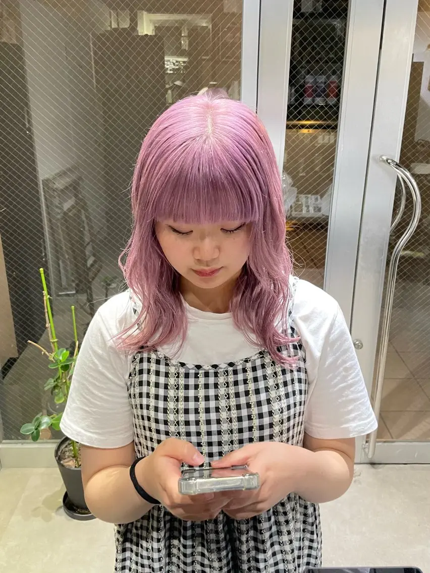 カラー ブリーチ ヘアカラー トリートメント ミルクティーベージュ ブリーチ🖤サヤカのヘアスタイル