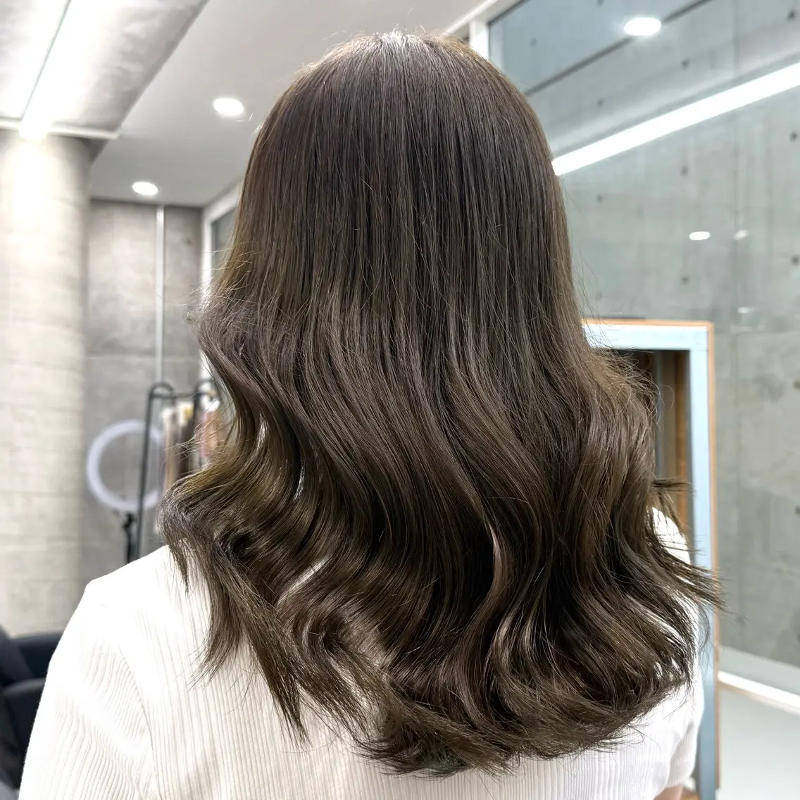 セミロング カラー カット ヘアカラー Runa/心斎橋 /ハイトーンのヘアスタイル