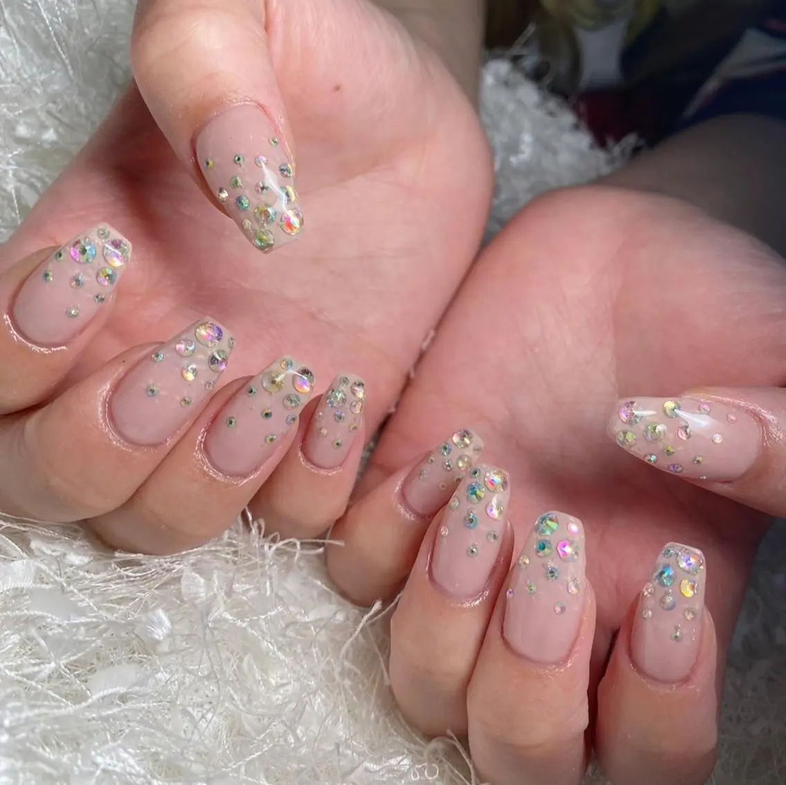 ネイル 長さ出し フレンチネイル ジェルネイル グラデーション 韓国ネイル ハンドネイル Nail&eye Belire 新宿のネイルデザイン