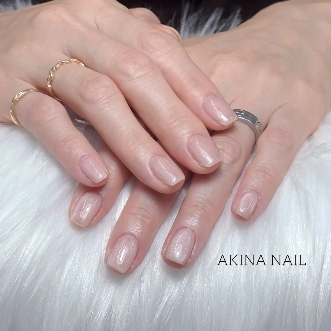 ミディアム ハンドネイル ハンドケア Akina Nail 亀戸のネイルデザイン