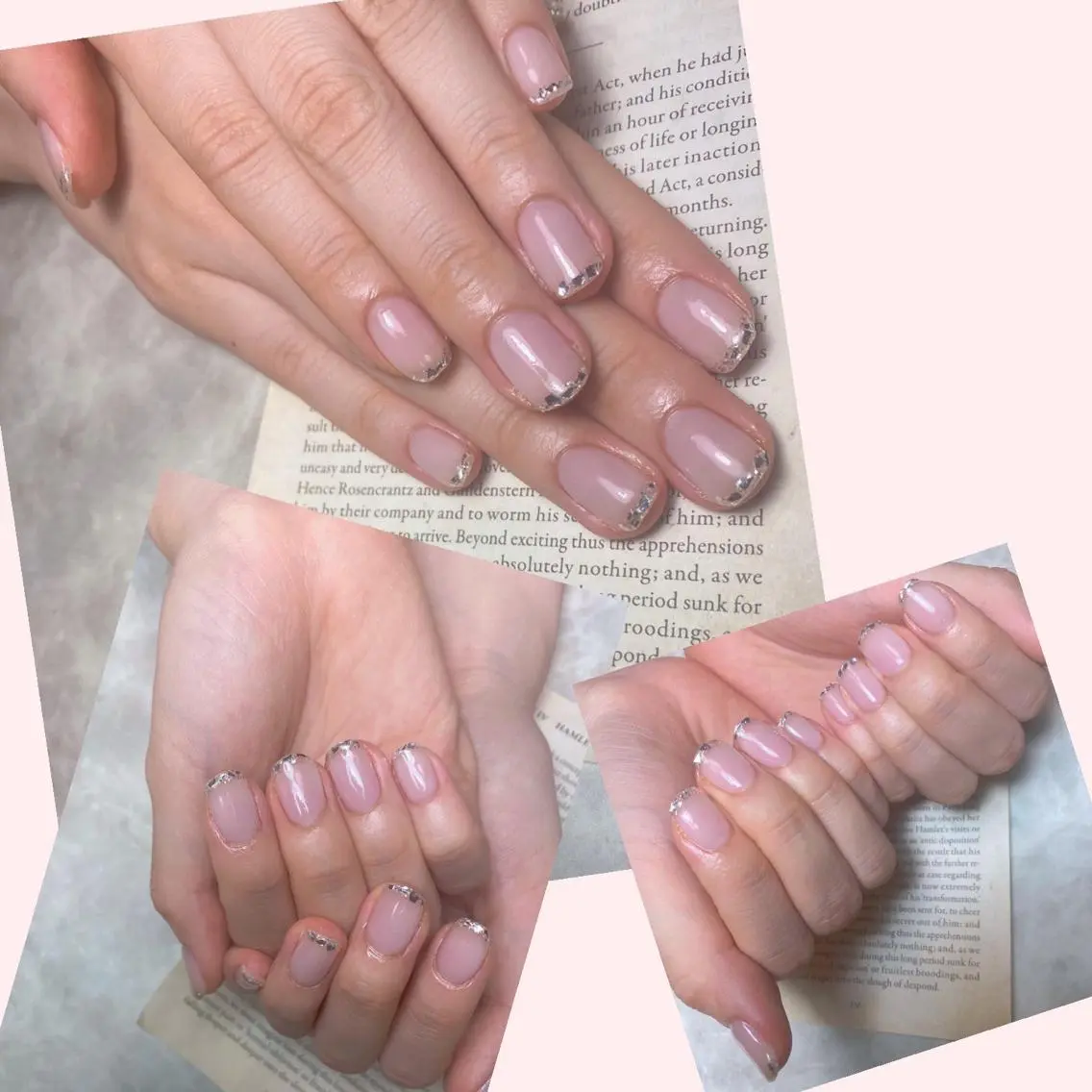 ネイル フレンチネイル ガラスフレンチ ハンドネイル 🌿Charme🌿 MAIのネイルデザイン