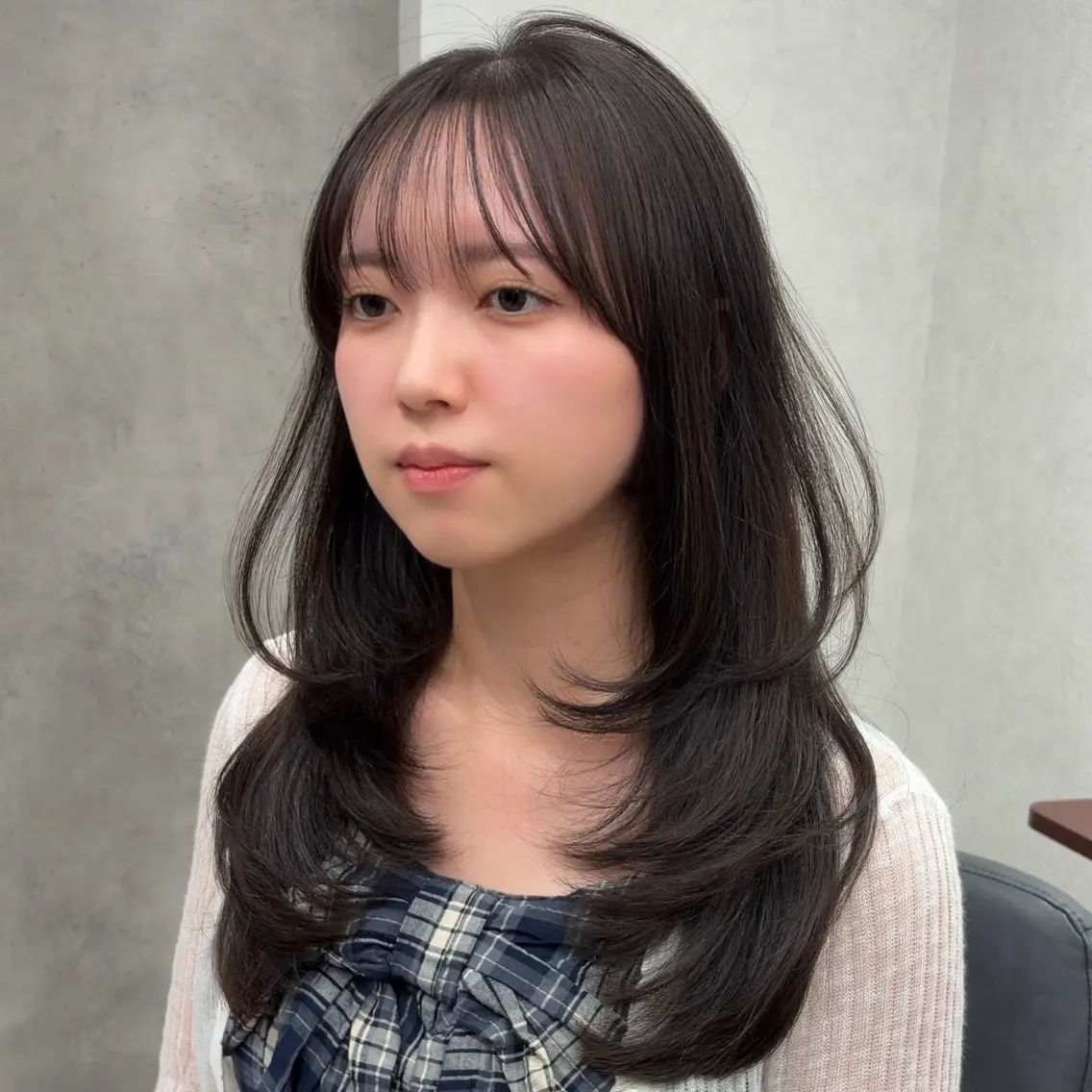 ロング カラー カット ヘアカラー トリートメント レイヤーカット/ 透明感カラー/あさかのヘアスタイル