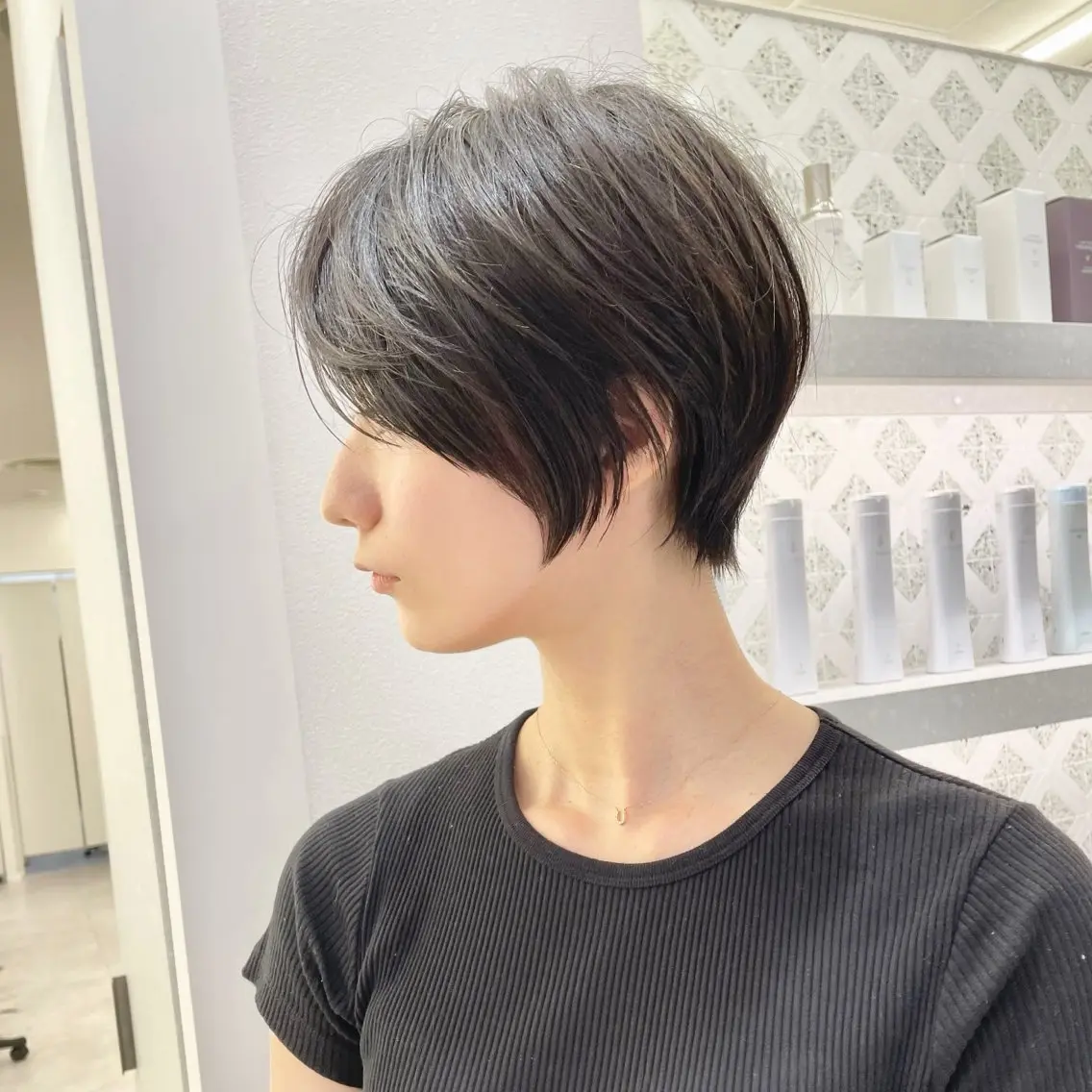 ショート カラー ショートヘア 小顔カット カット ヘアカラー トリートメント ヘッドスパ 木原良 (キハラ リョウ)のヘアスタイル