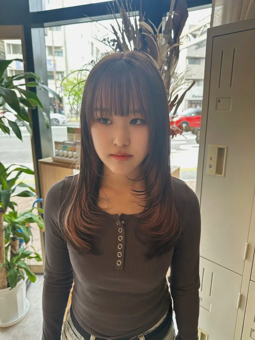 ロング カラー カット ヘアカラー 高橋 那美のヘアスタイル