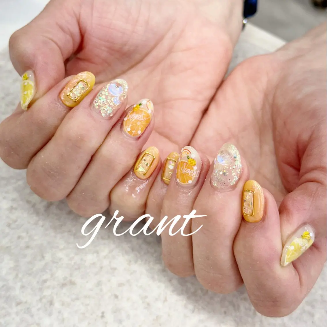 ネイル 夏ネイル ハンドネイル nailsalon grantのネイルデザイン