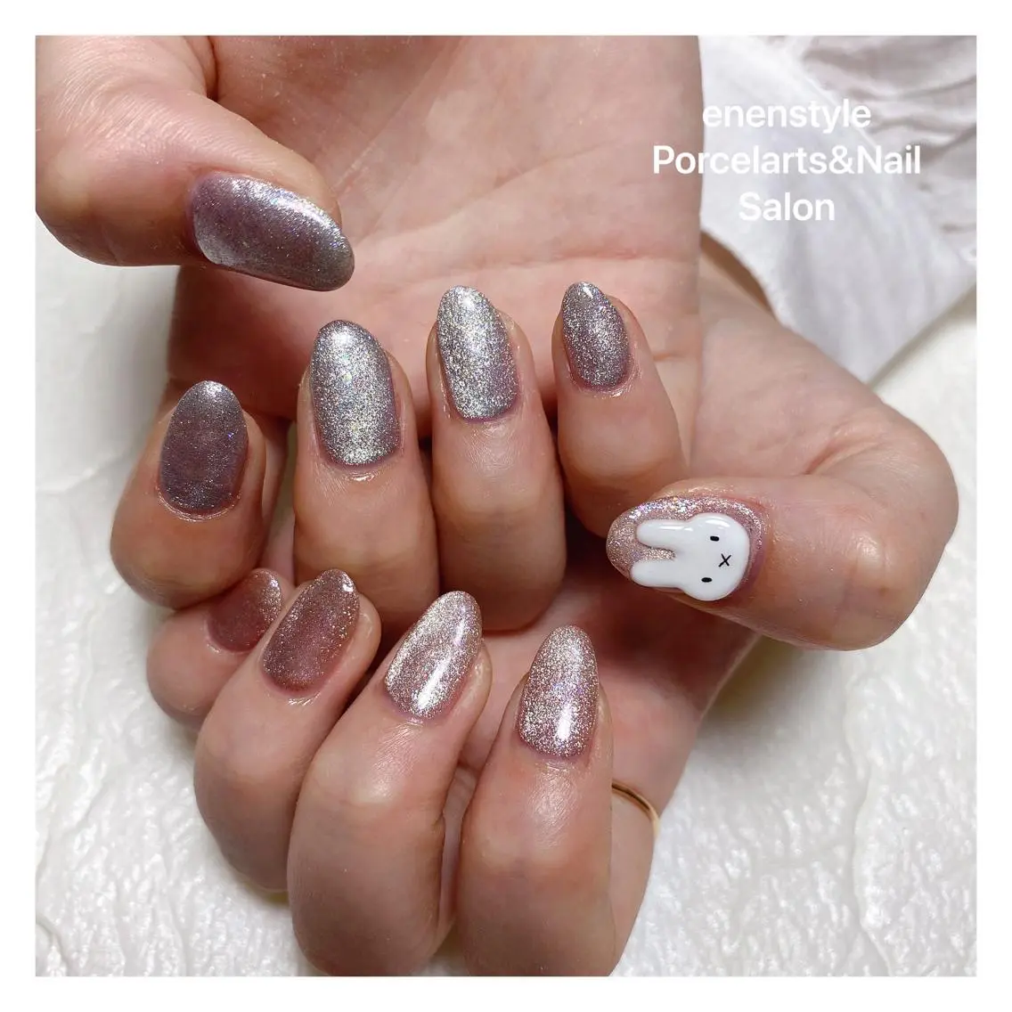 ミディアム ネイル ハンドネイル 🐾enen style 🐾のネイルデザイン