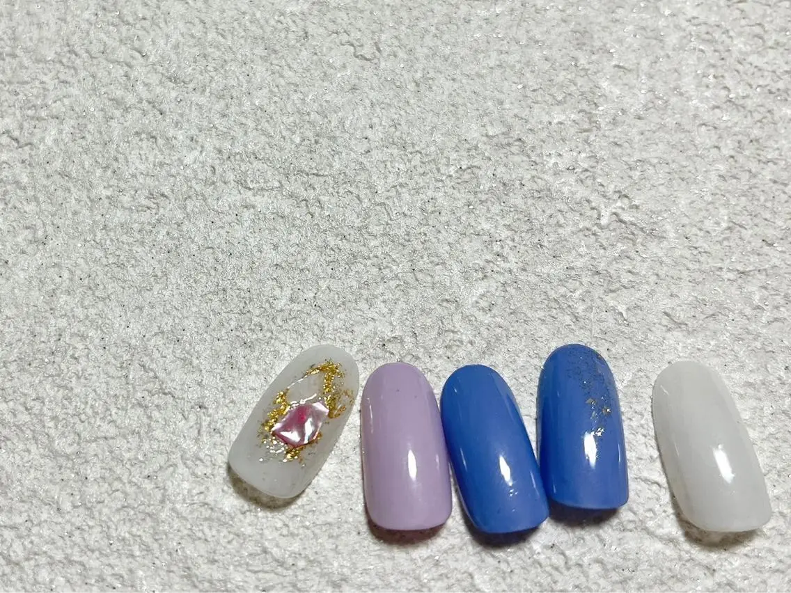 ネイル オーロラネイル フラワーネイル フットネイル フレンチネイル ジェルネイル mogunail &blowのネイルデザイン
