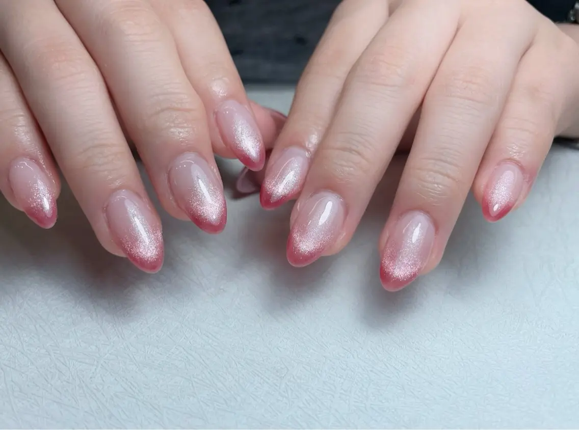 ネイル アートネイル 長さ出し フレンチネイル ジェルネイル ガーリー 中野駅から2分 MEO NAILのネイルデザイン