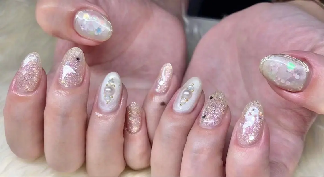 ネイル 長さ出し ジェルネイル 卒業式 韓国ネイル マグネットネイル ハンドネイル Nail&eye Belire 新宿のネイルデザイン