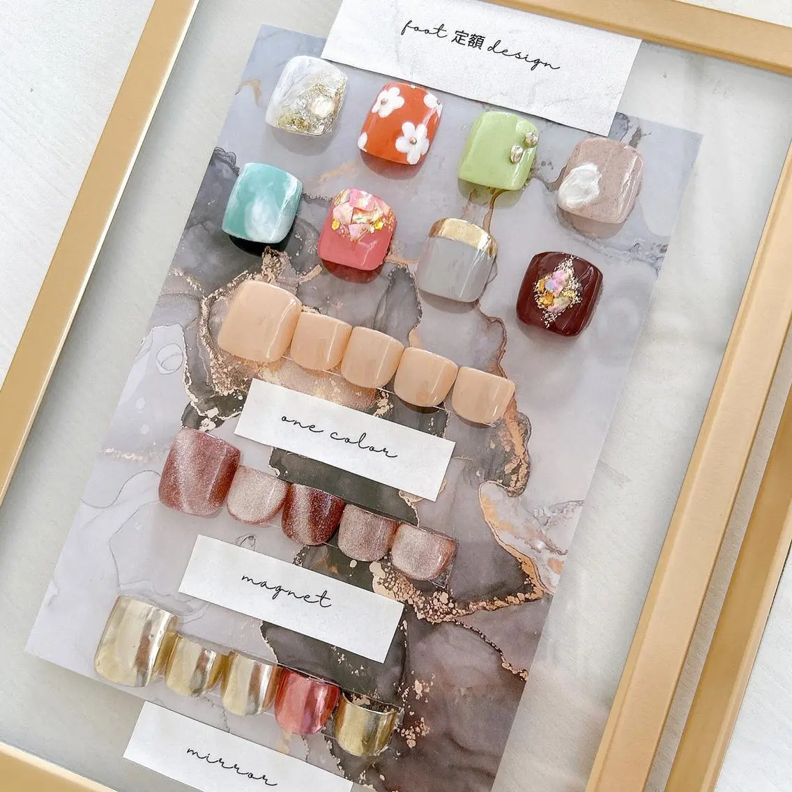 ネイル フットネイル ジェルネイル 韓国ネイル マグネットネイル ミラーネイル フットネイル Kai  nail Mayukoのネイルデザイン