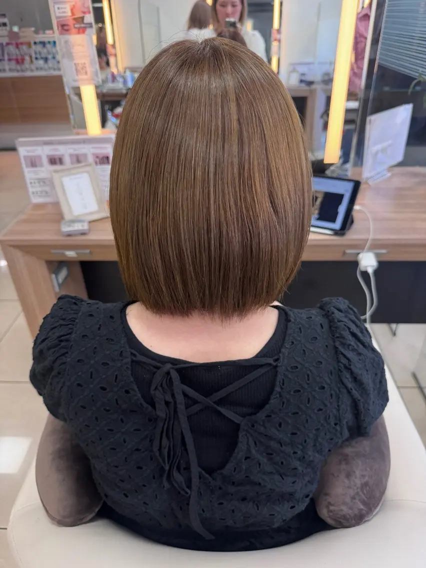カラー ベージュカラー ブリーチ ダブルカラー ヘーゼル ブリーチなしカラー ダブルカラーベージュ カラー/tuburaのヘアスタイル