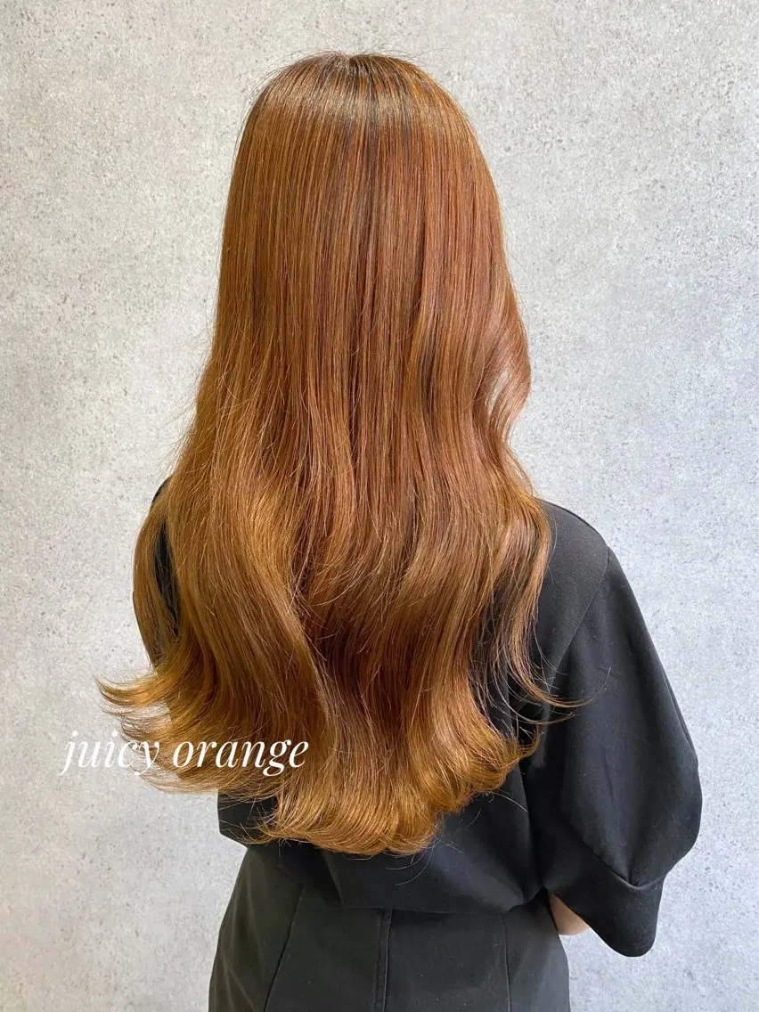 ロング カラー ブリーチ ダブルカラー ブリーチなしカラー YUKA🐻‍❄️ 🎀当日予約ok/のヘアスタイル