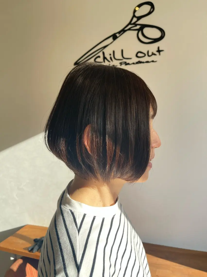 ショート ショートボブ ボブ ショートヘア chill out 甲斐千尋のヘアスタイル