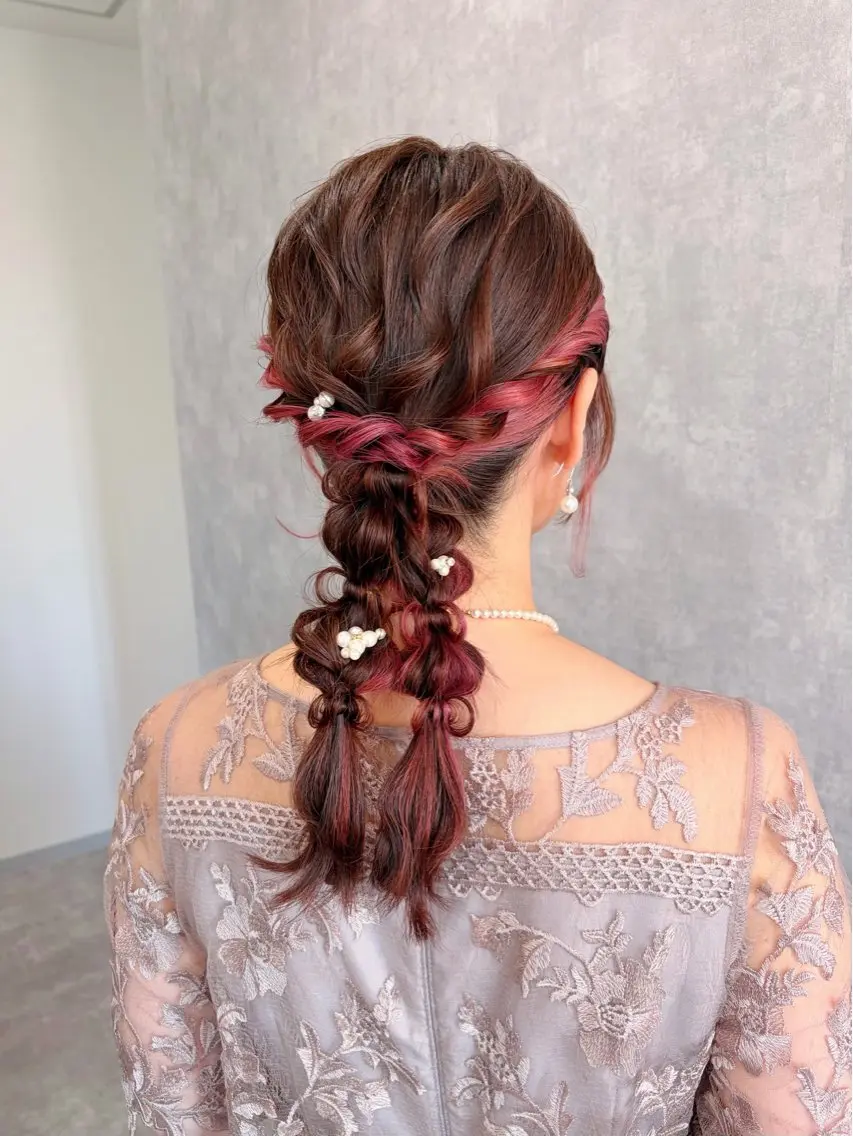 ロング ヘアアレンジ ヘアセット Rangali nanamiのヘアスタイル