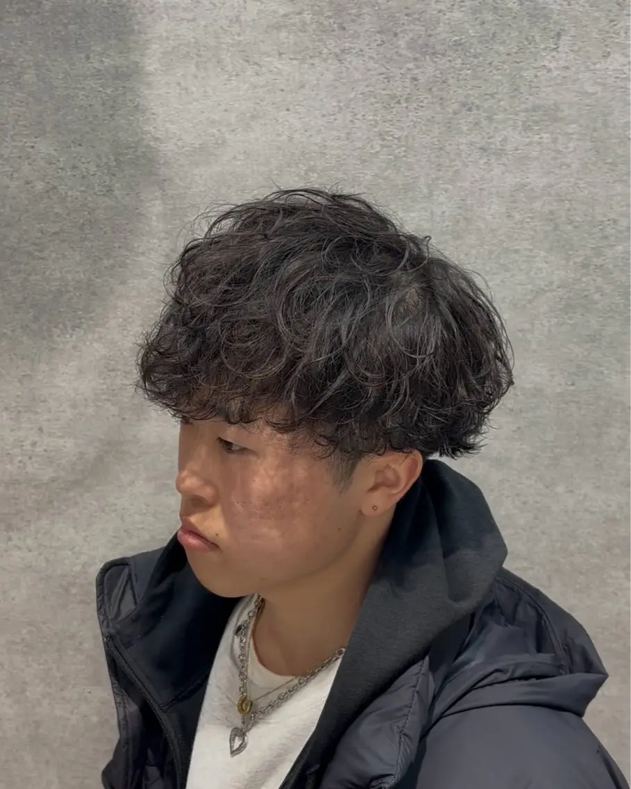 ショート パーマ メンズ メンズパーマ トレンド🔥メンズ 特化⚡️網野裕希のヘアスタイル