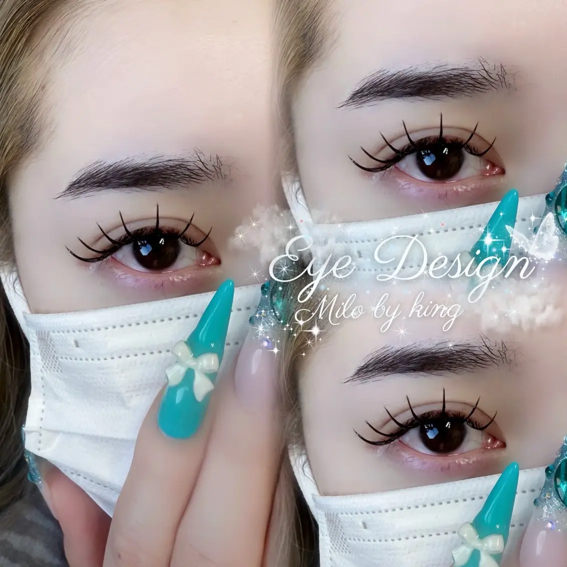【ミニモ限定価格】🎀フラットラッシュ付け放題🎀オフ+束感コーティング込み🖤 LED+700円の写真