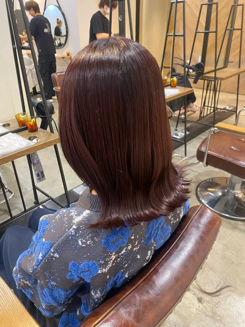 ミディアム カラー カット ヘアカラー トリートメント 平川 夏海のヘアスタイル