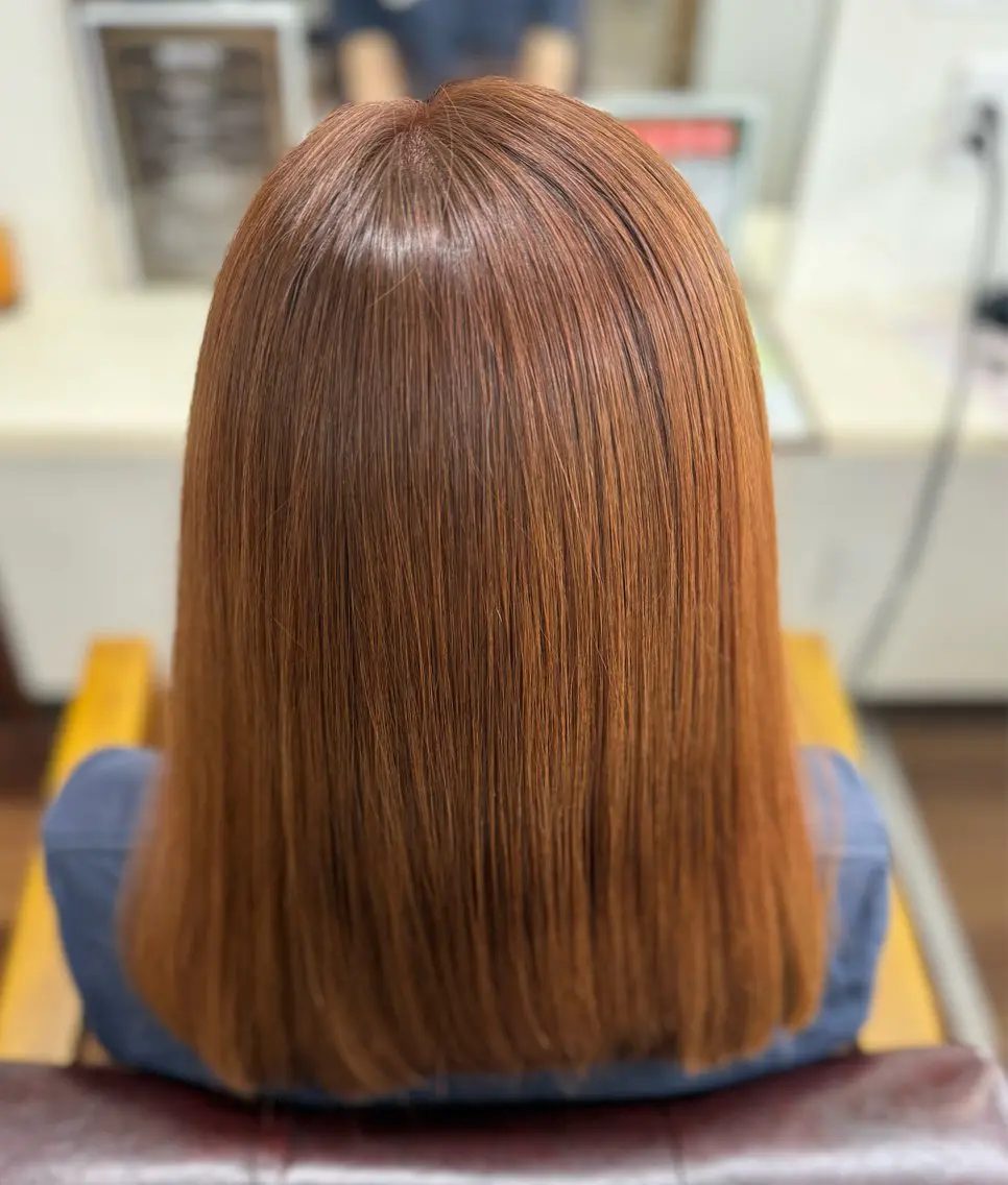セミロング 髪質改善 安井 友紀子のヘアスタイル